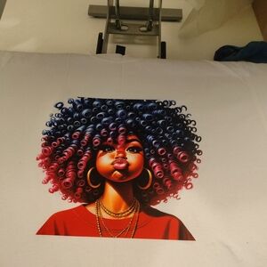 Vibrant Curly Hair Graphic Tee